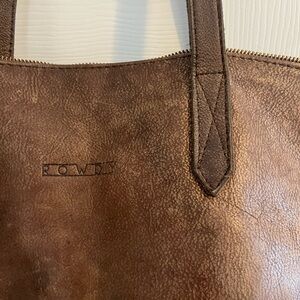 ROWDY Brown Leather Tote Bag